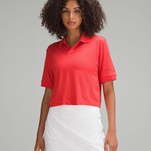 NWOT Lululemon Swiftly Tech Relaxed-Fit Polo Shirt -  Hot Heat/Red Glow - Picture 1 of 11